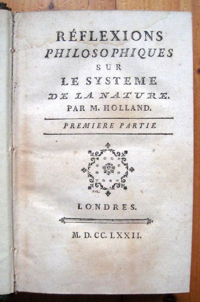 Réflexions philosophiques sur le Système de la Nature