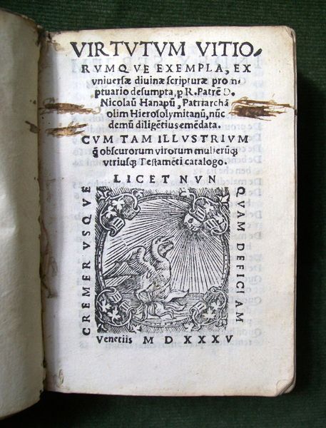 Virtutum vitiorumque exempla, ex vniuersae diuinae scripturae promptuario desumpta, per …