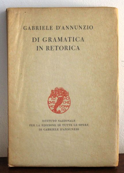 Di grammatica in retorica - Primo vere