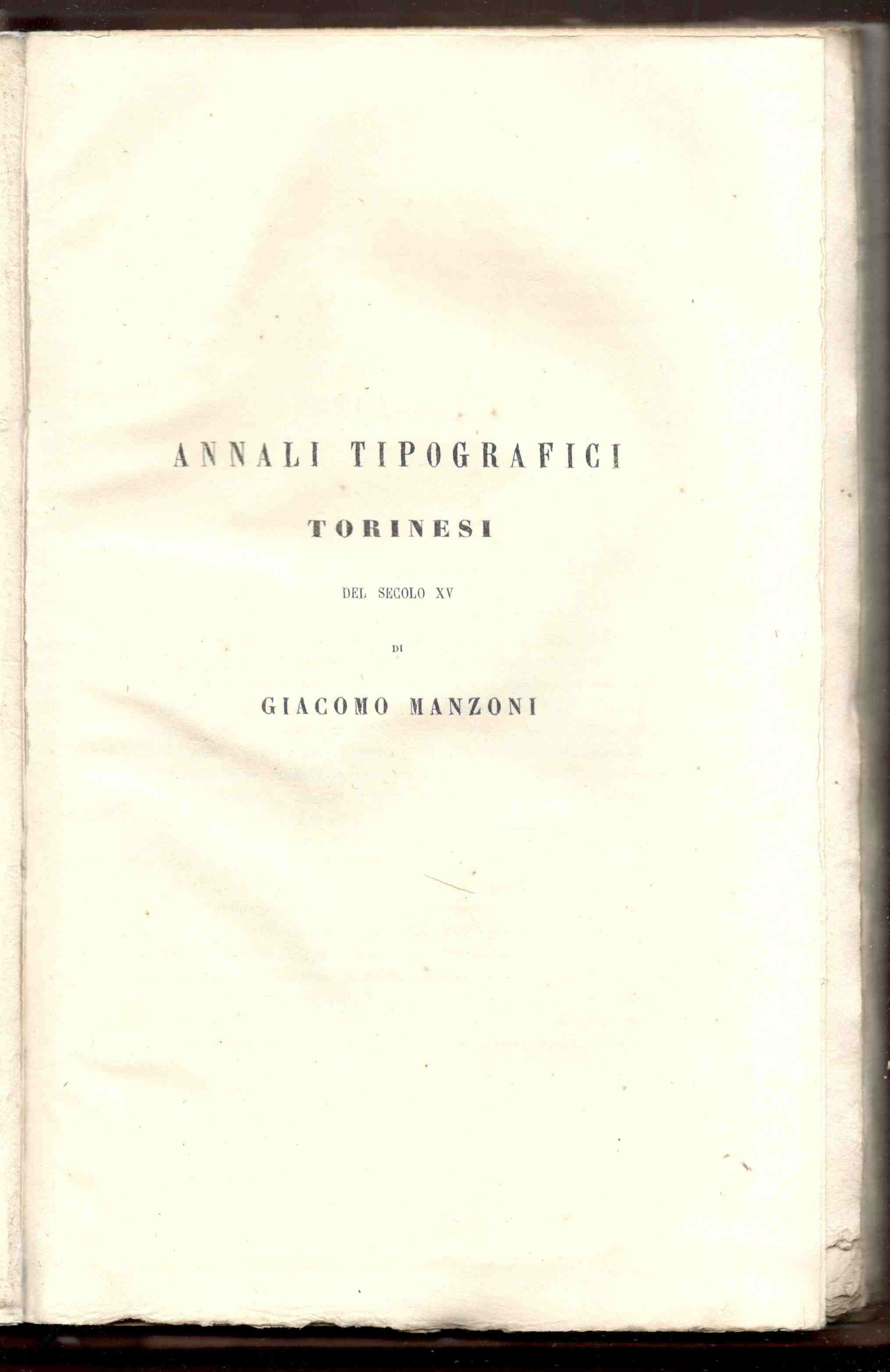 Annali tipografici torinesi del secolo XV