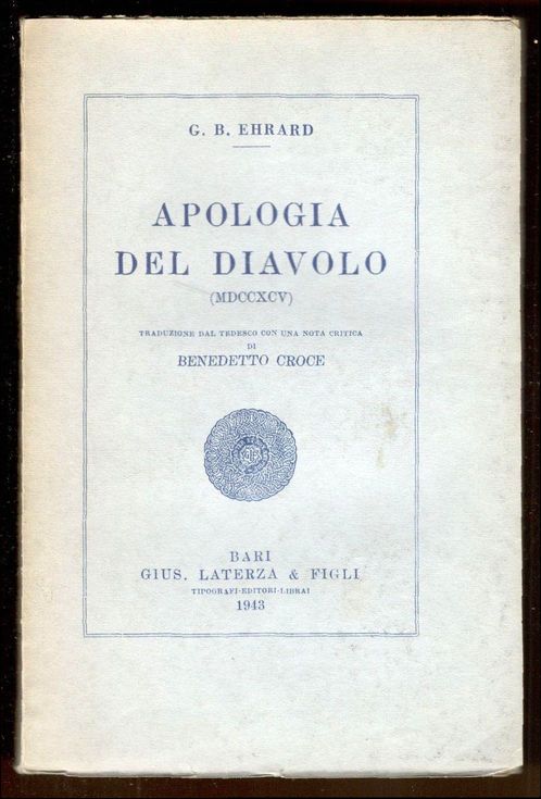 Apologia del diavolo (MDCCXCV). Traduzione dal tedesco con una nota …