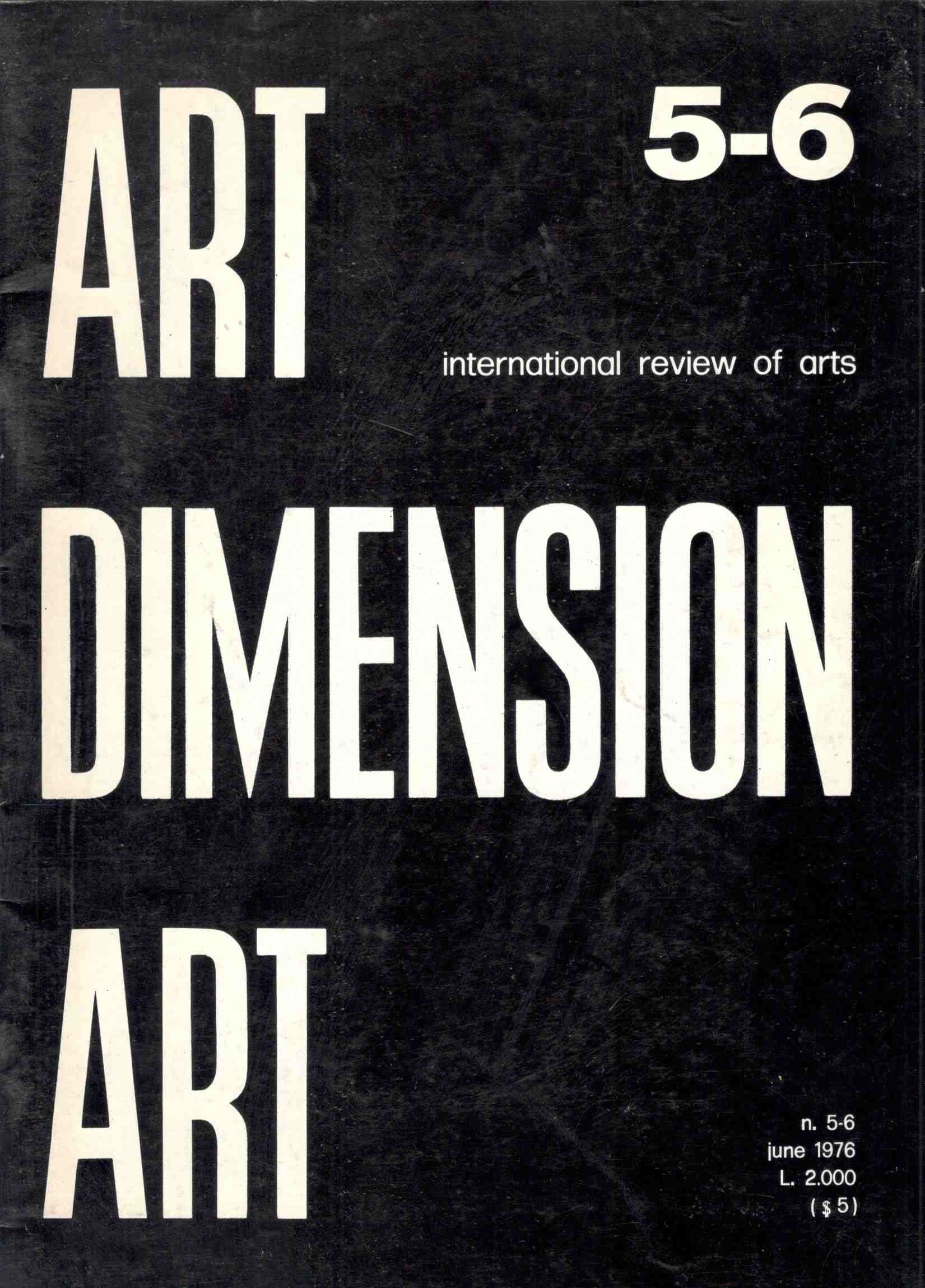 Art Dimension Art. International Review of Arts. N. 5-6 june …