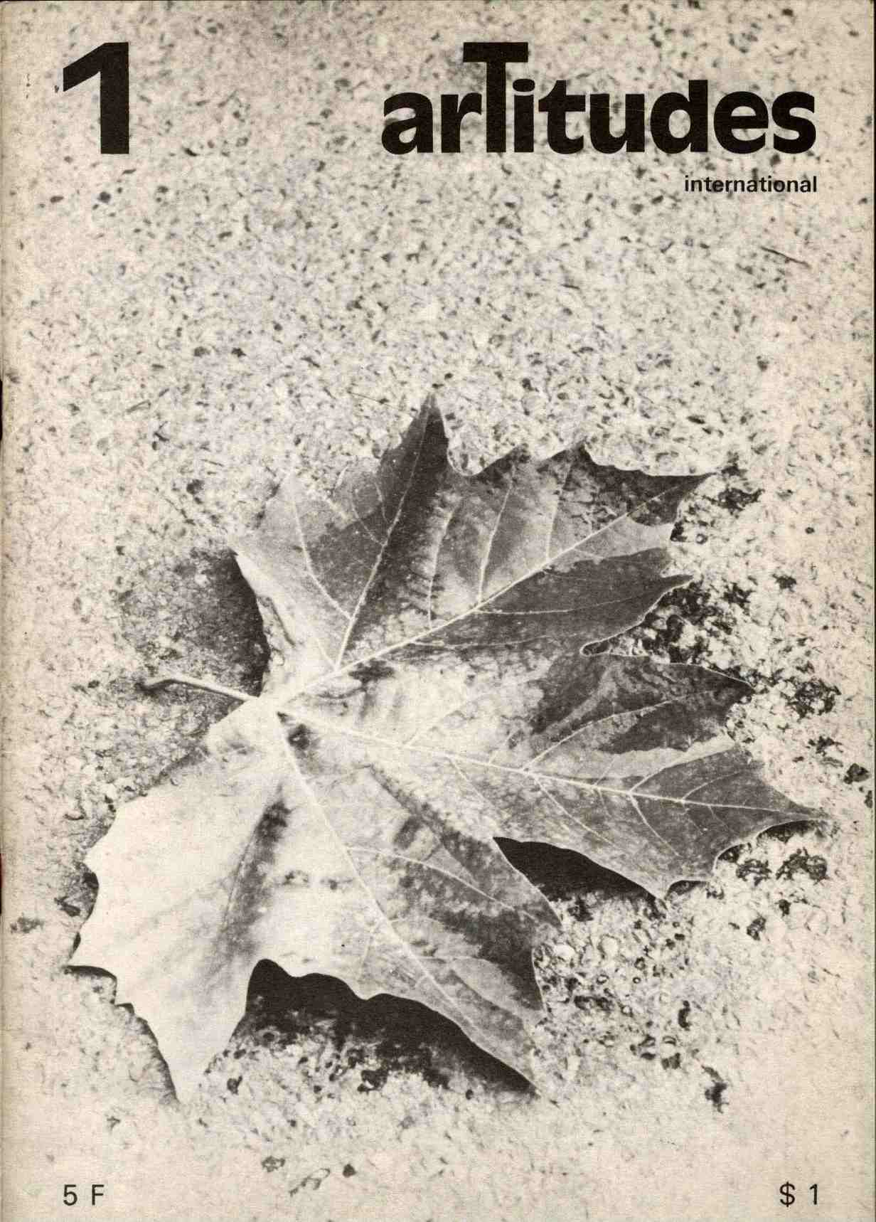 ArTitudes international. Numéro 1 - octobre/novembre 1972