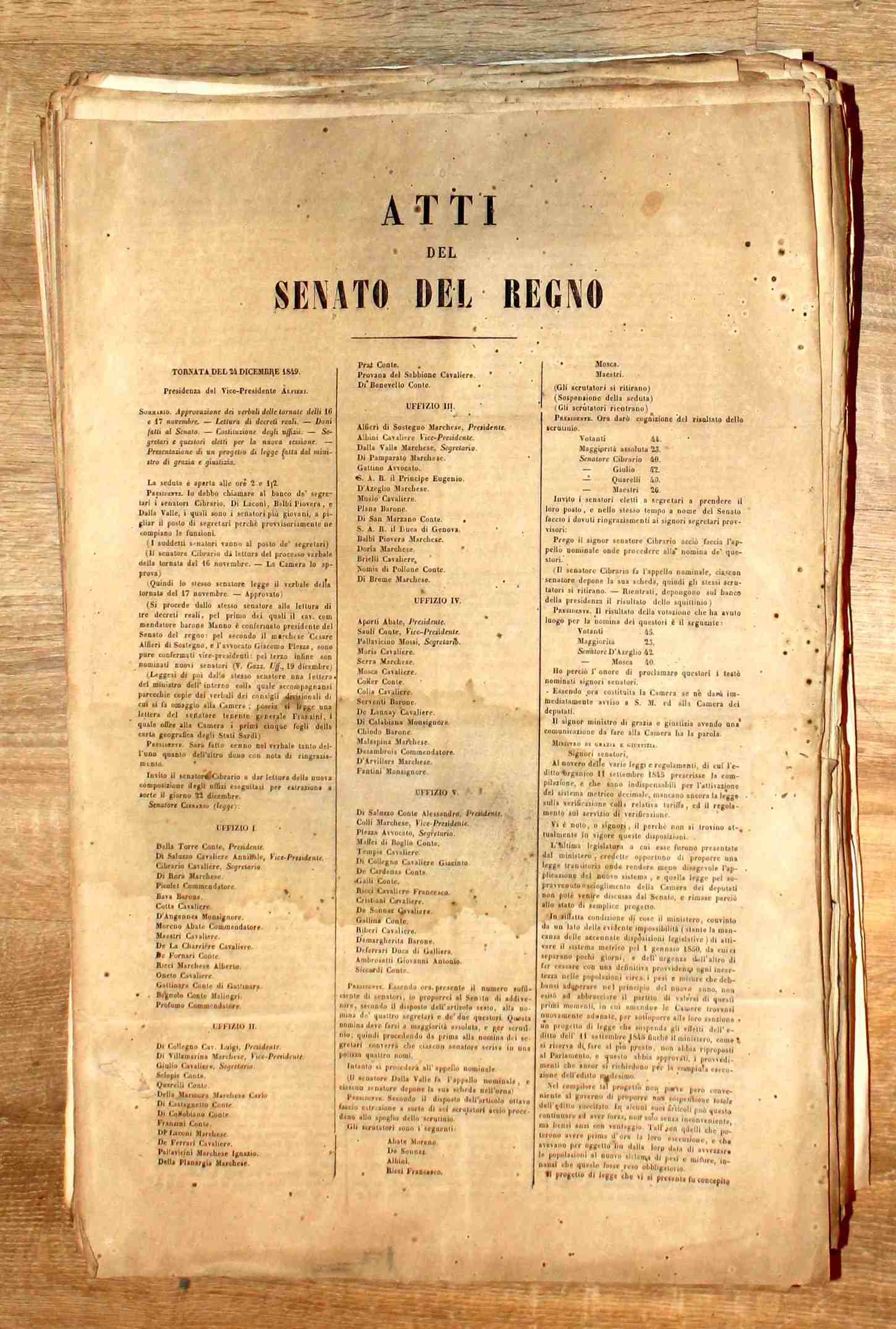 Atti del Parlamento Nazionale. Camera dei senatori. Sessione del 1850. …