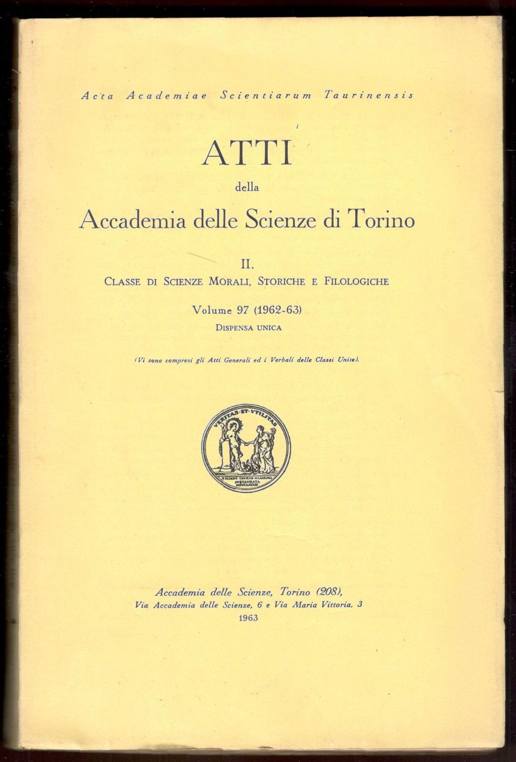 Atti della Accademia delle Scienze di Torino. Classe di Scienze …