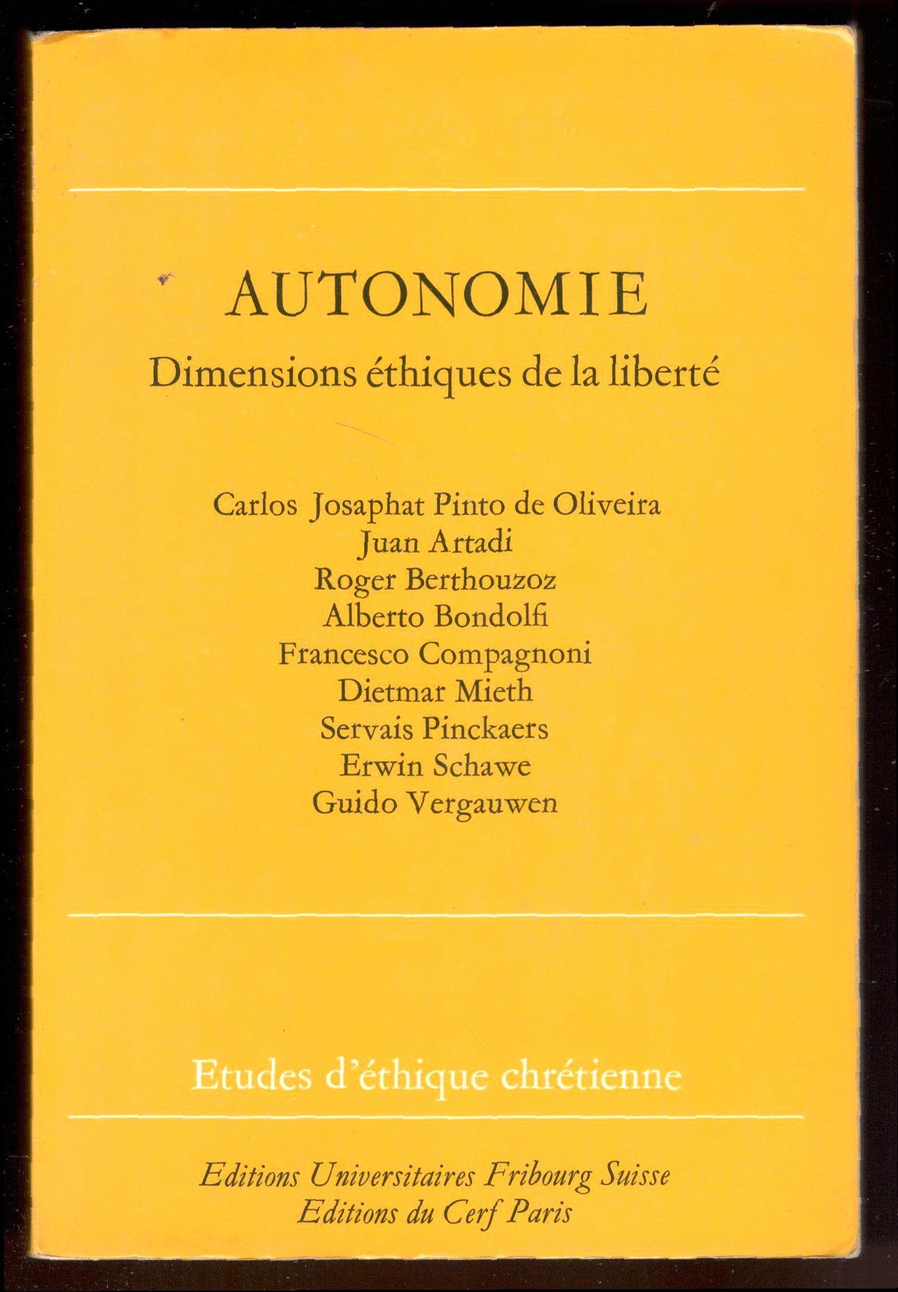 Autonomie. Dimensions étiques de la liberté