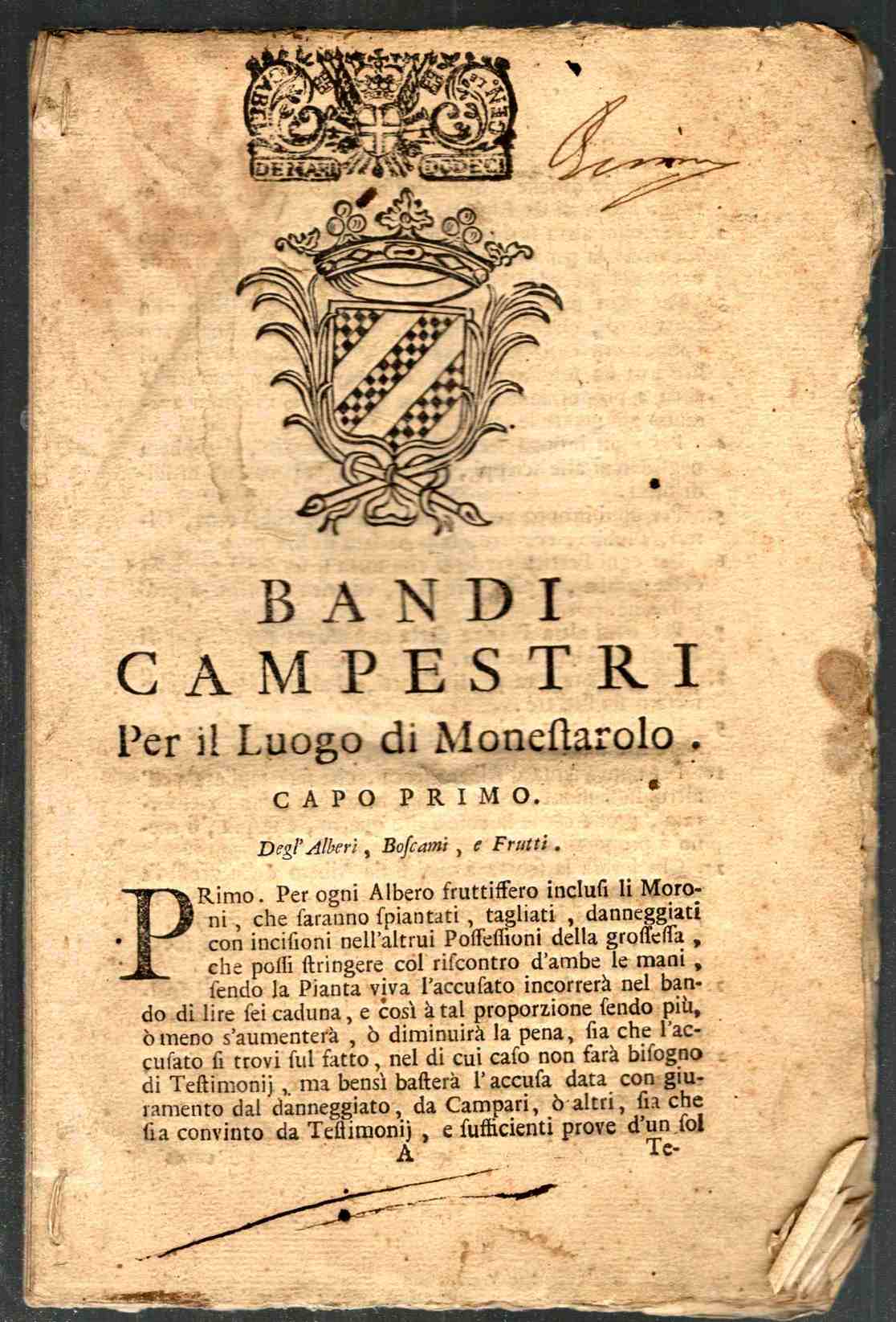 Bandi campestri per il Luogo di Monestarolo