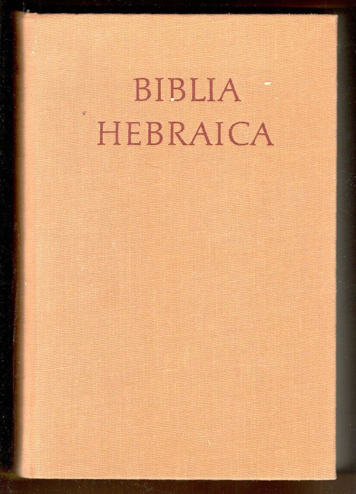 Biblia Hebraica adjuvantibus W. Baumgartner, G. Beer, J. Begrich, J. …