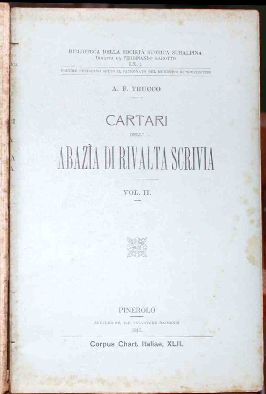 Cartari della Abazia di Rivalta Scrivia. Volume II