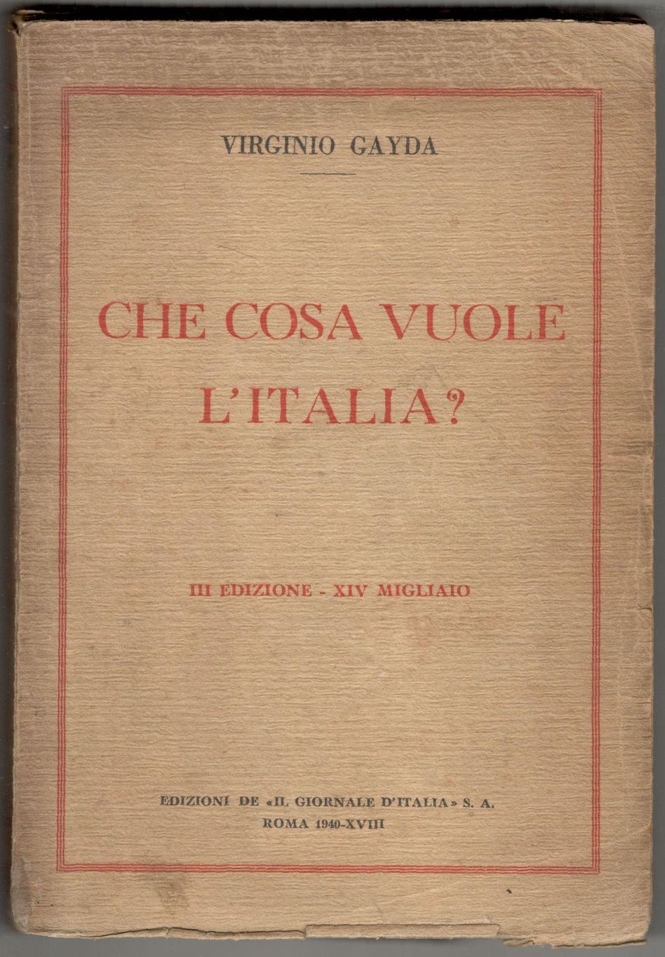 Che cosa vuole l'Italia?