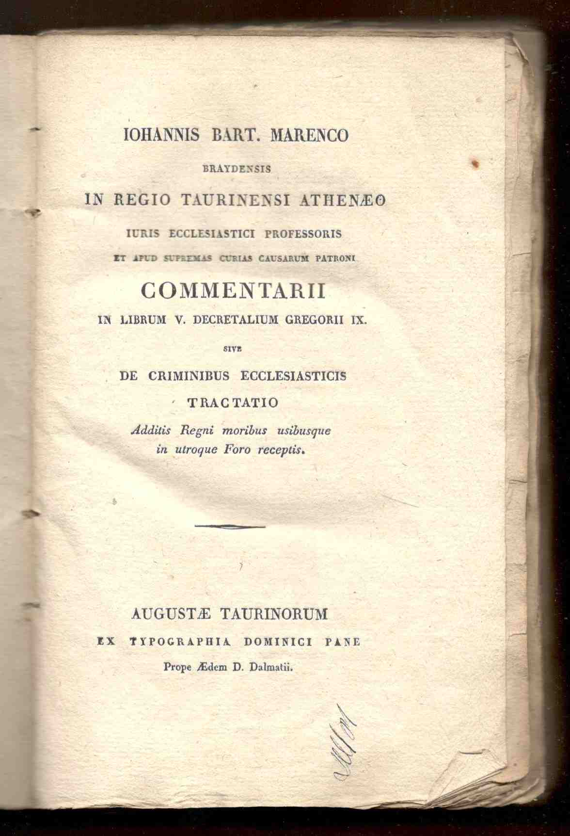 Commentarii in librum V decretalium Gregorii IX sive de criminibus …