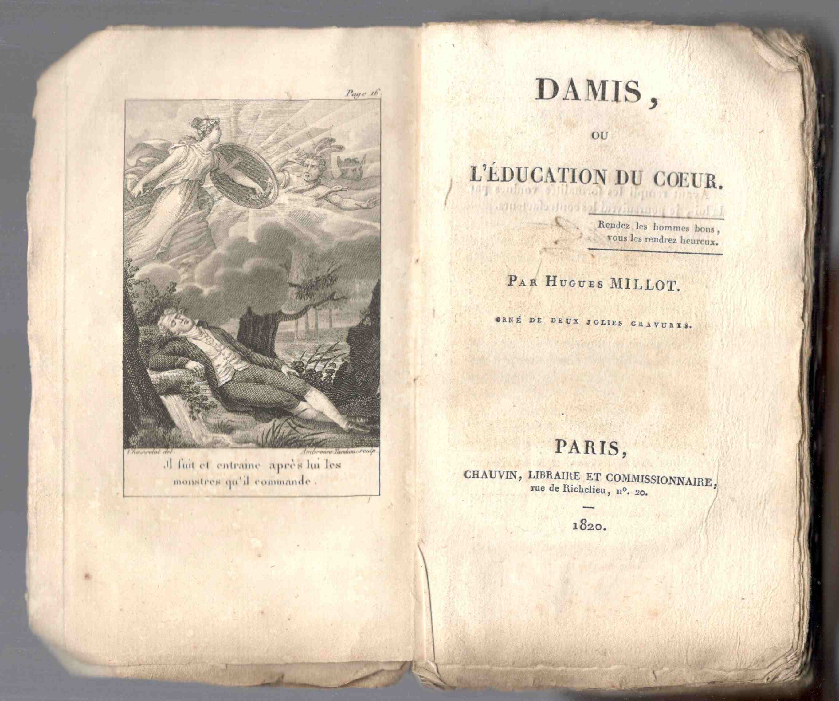 Damis, ou l'éducation du coeur. Orné de deux jolies gravures