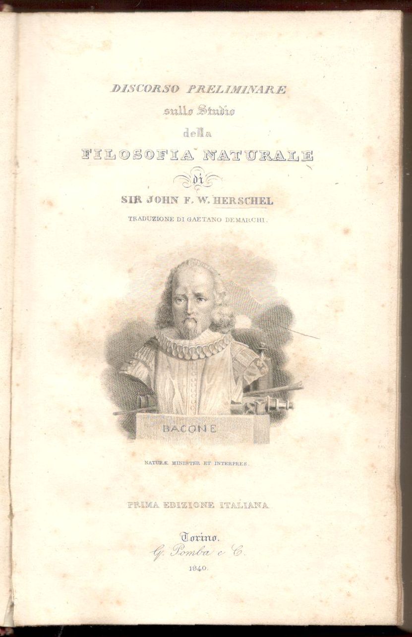 Discorso preliminare sullo studio della Filosofia Naturale