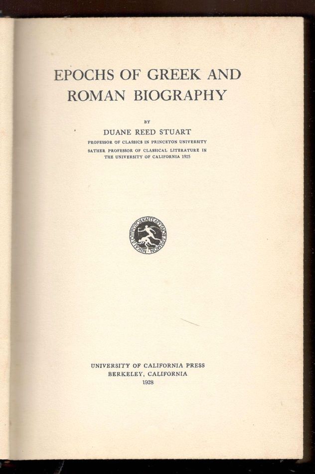 Epochs of greek and roman biography