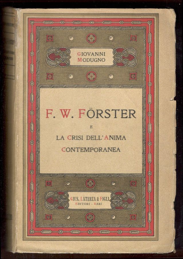 F. W. Forster e la crisi dell'anima contemporanea