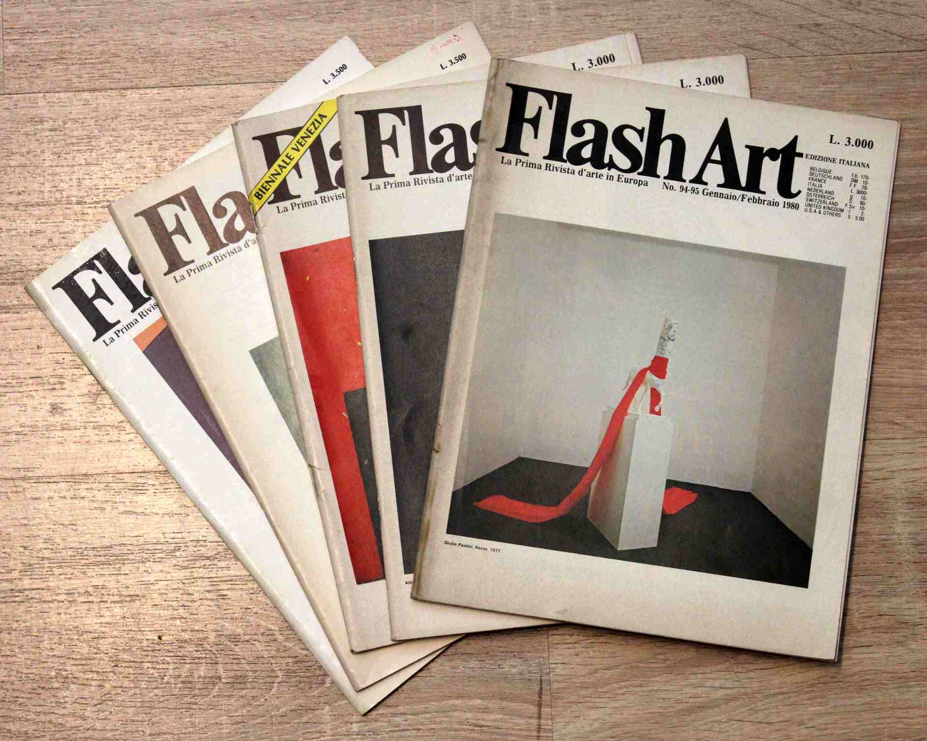 Flash art. Anno 1980. Numeri 94-95/101. 5 fascicoli