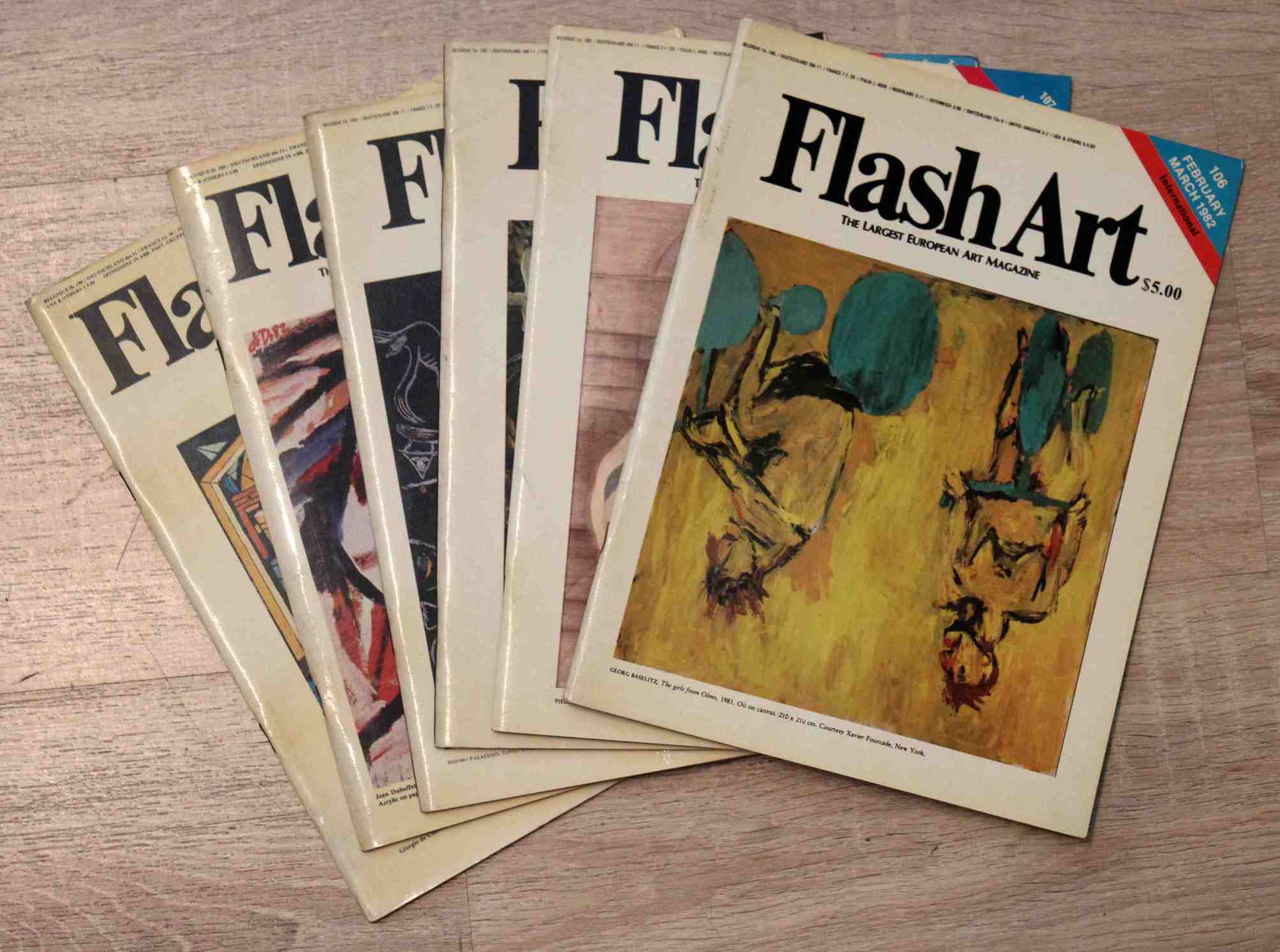 Flash art international. Anno 1982. Numeri 106-111. 6 fascicoli