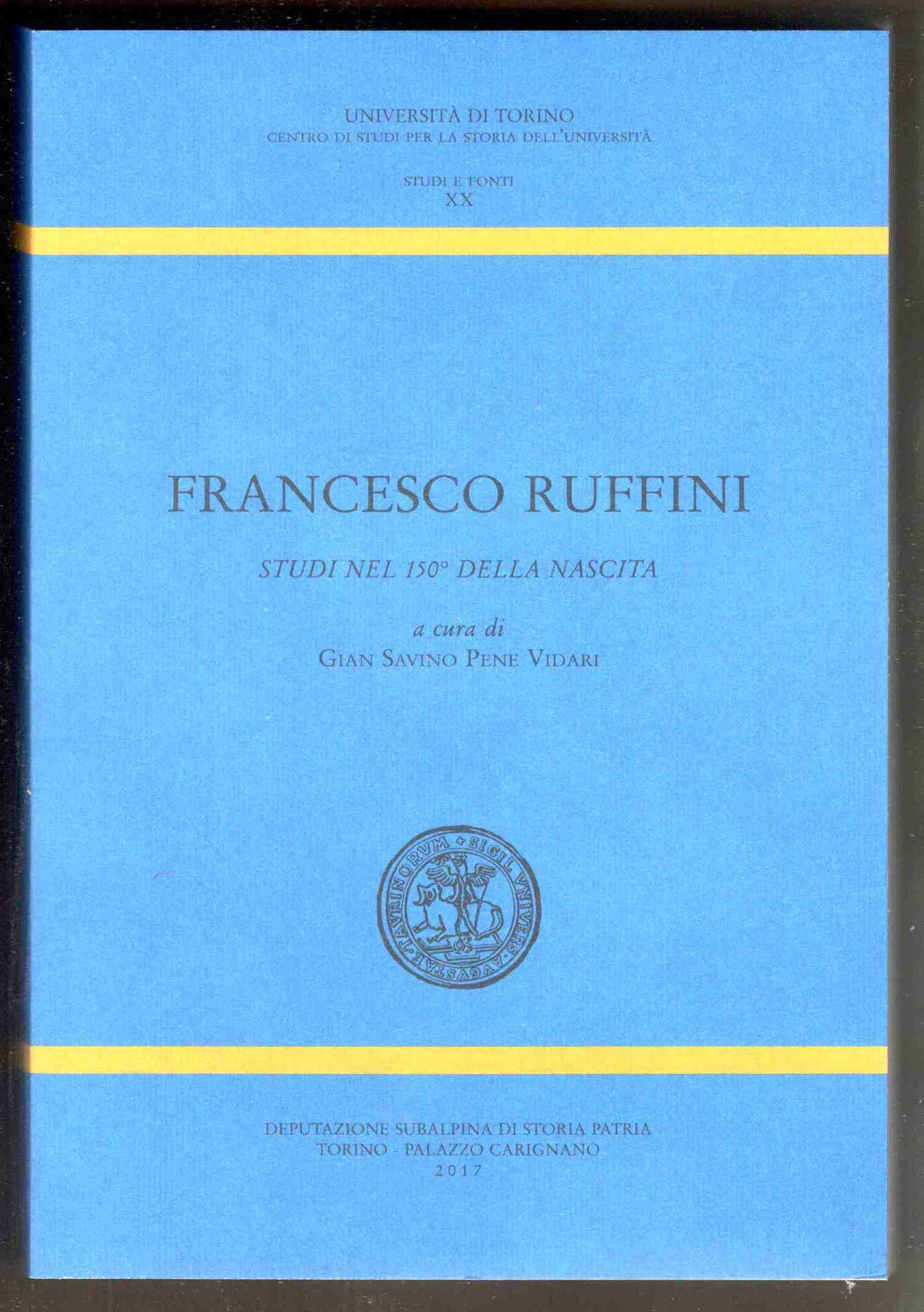 Francesco Ruffini. Studi nel 150° della nascita