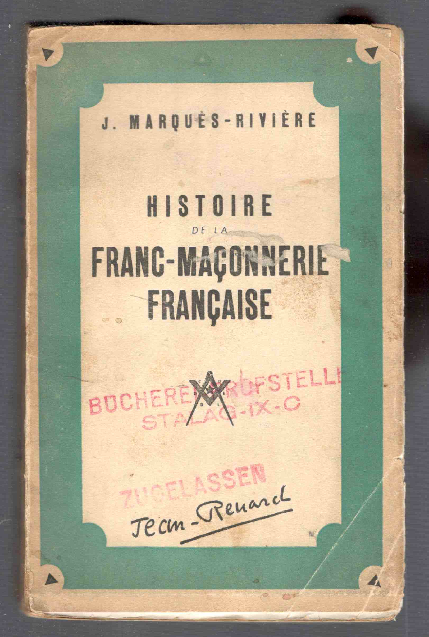 Histoire de la Franc Maçonnerie française. Copia proveniente da un …