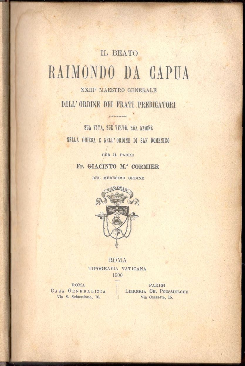 Il beato Raimondo da Capua XXIII° Maestro Generale dell'ordine dei …
