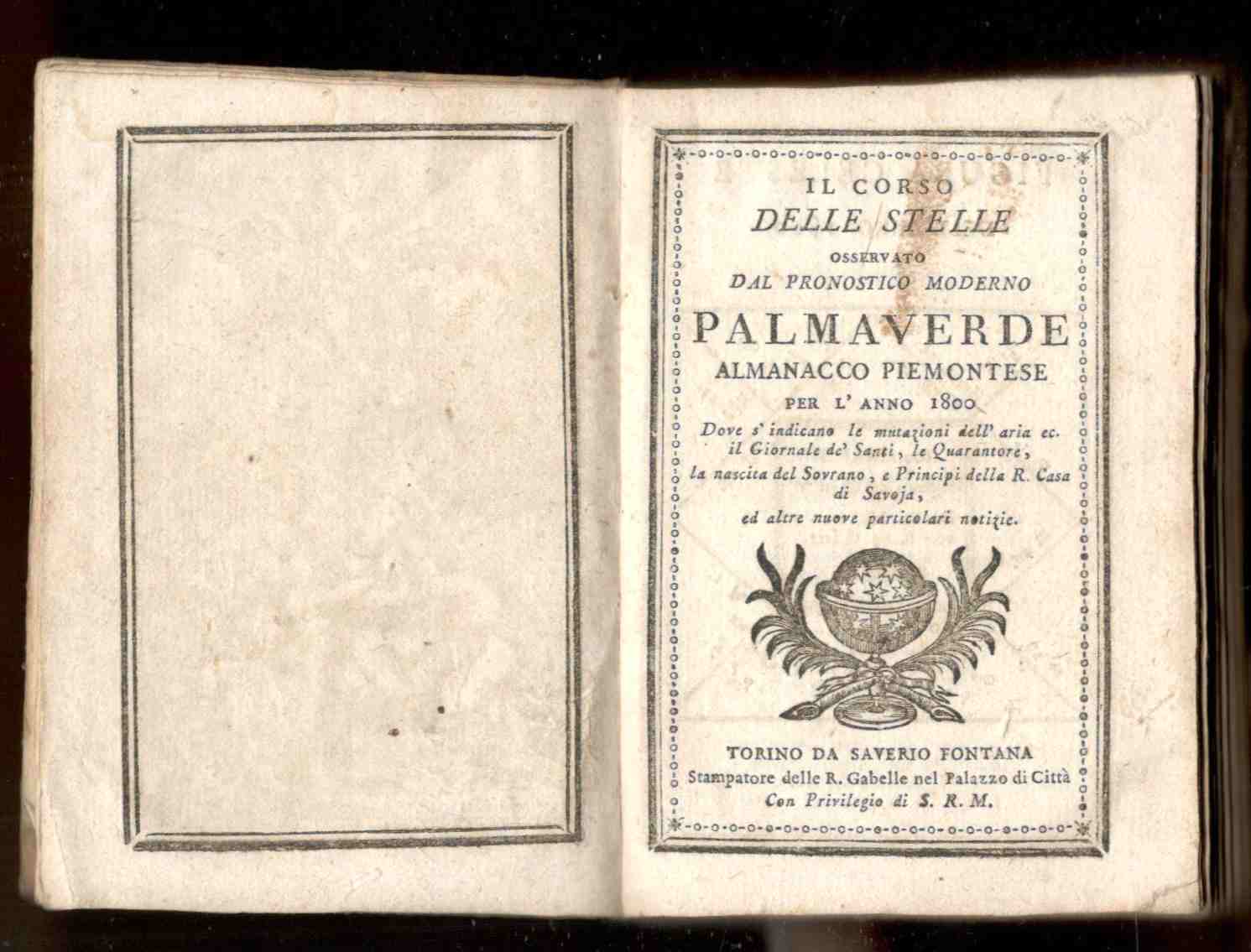 Il corso delle stelle osservato dal pronostico moderno Palmaverde almanacco …