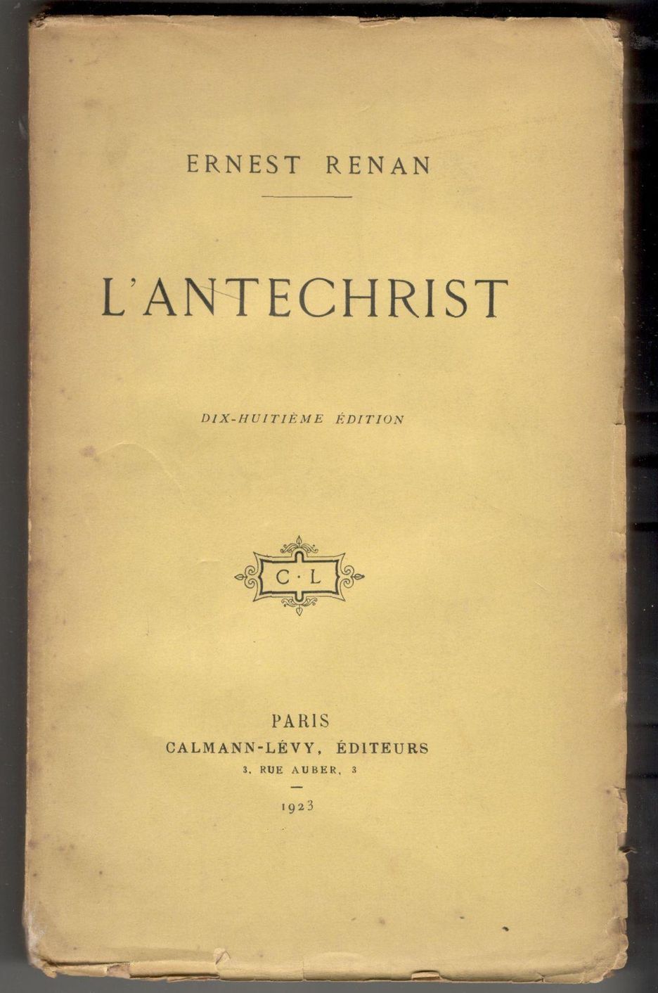 L'antechrist. Dix-huitième édition