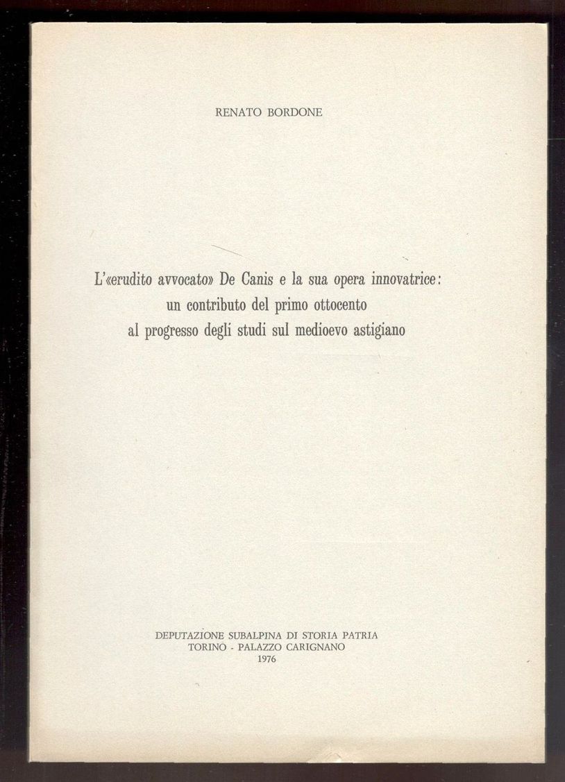 L'erudito avvocato De Canis e la sua opera innovatrice: un …