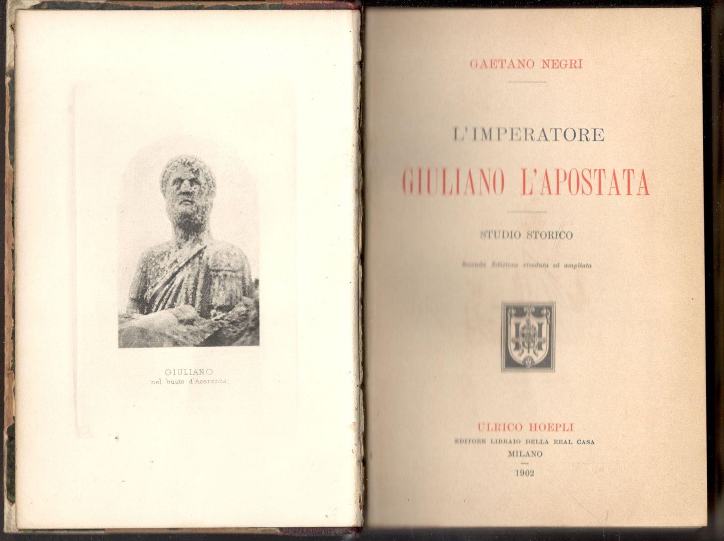 L'imperatore Giuliano l'apostata. Studio storico