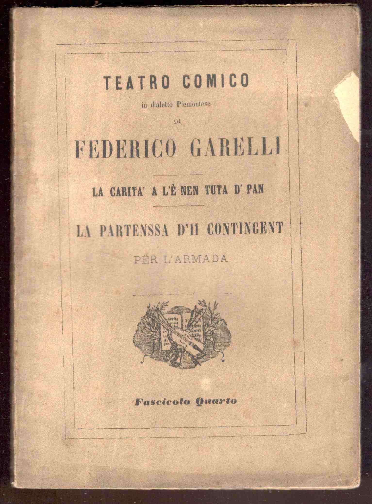 La carità a l'è nen tuta d' pan. Commedia in …