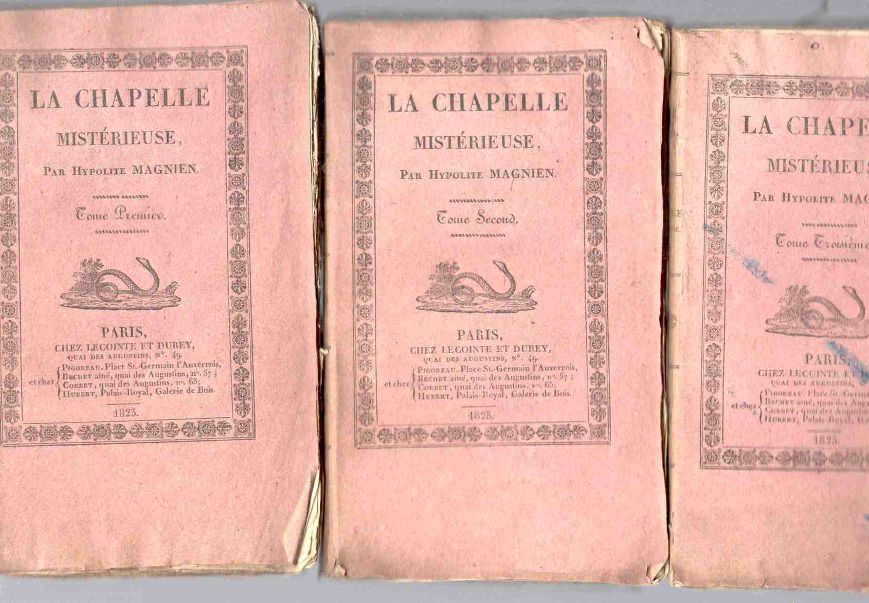 La chapelle misterieuse (tre volumi)