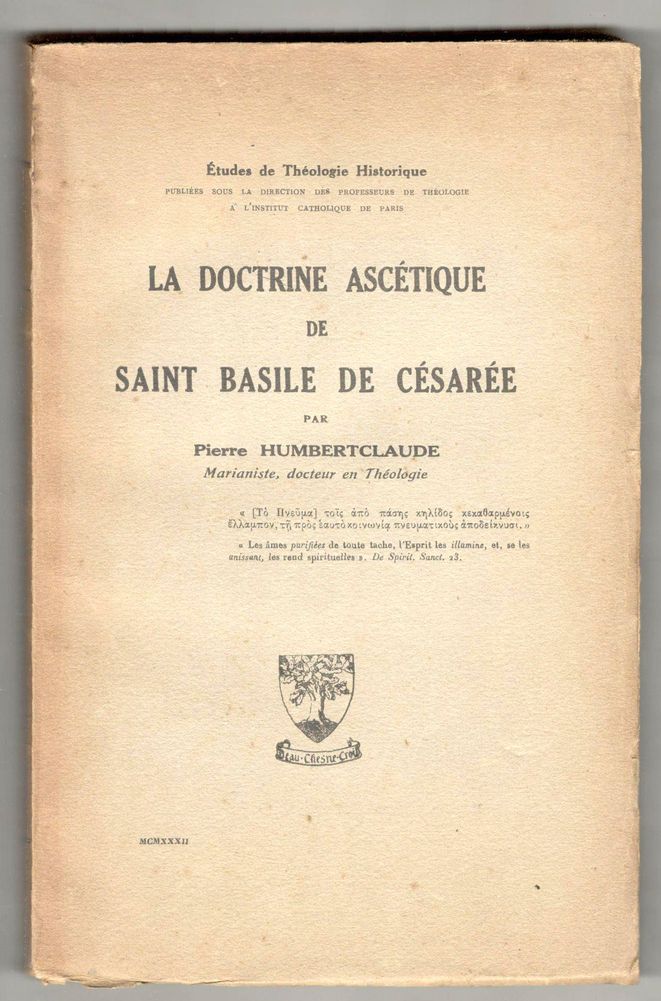 La doctrine ascétique de saint Basile de Césarée