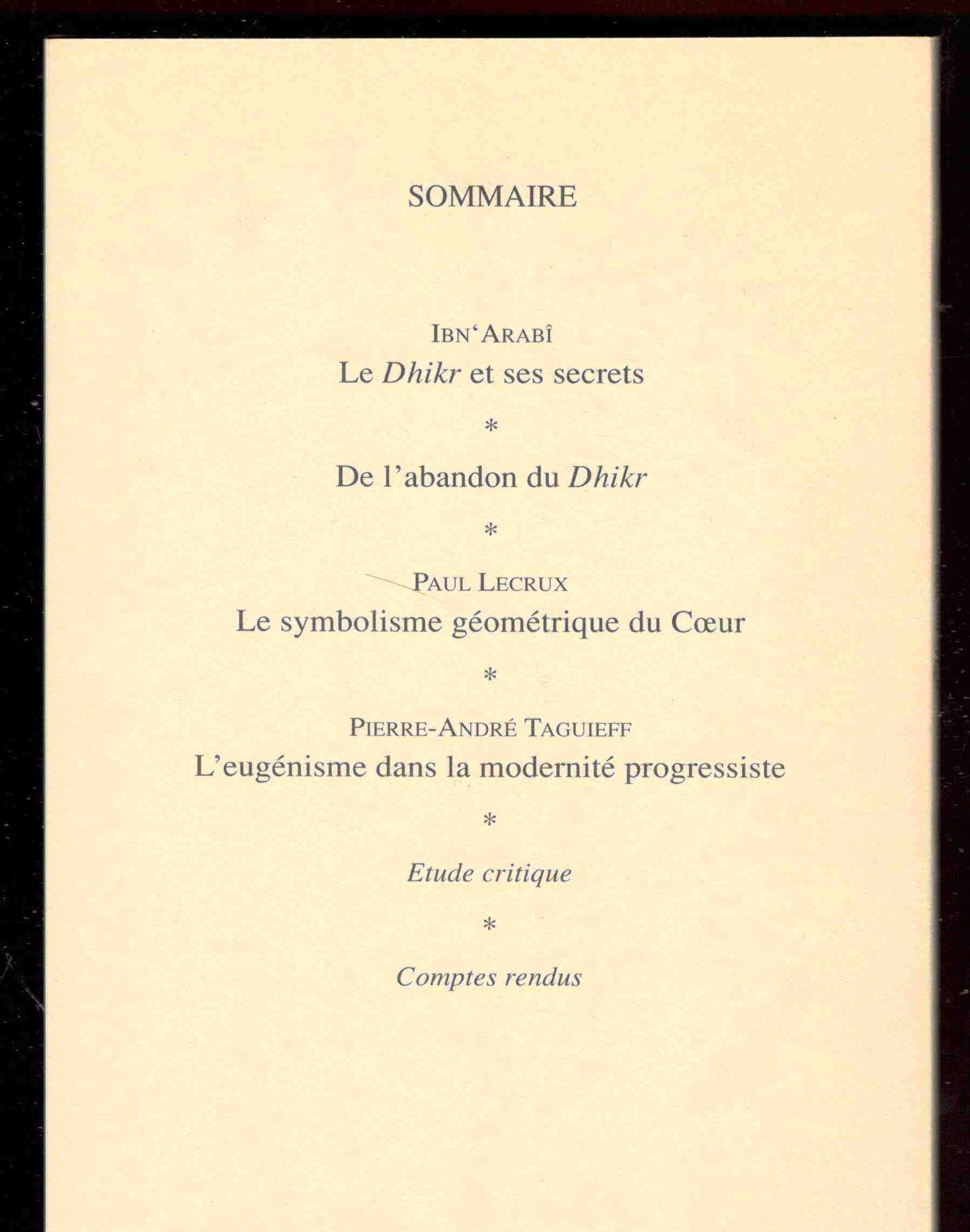 La règle d'Abraham. Revue semestrielle. N. 13. Juin 2002