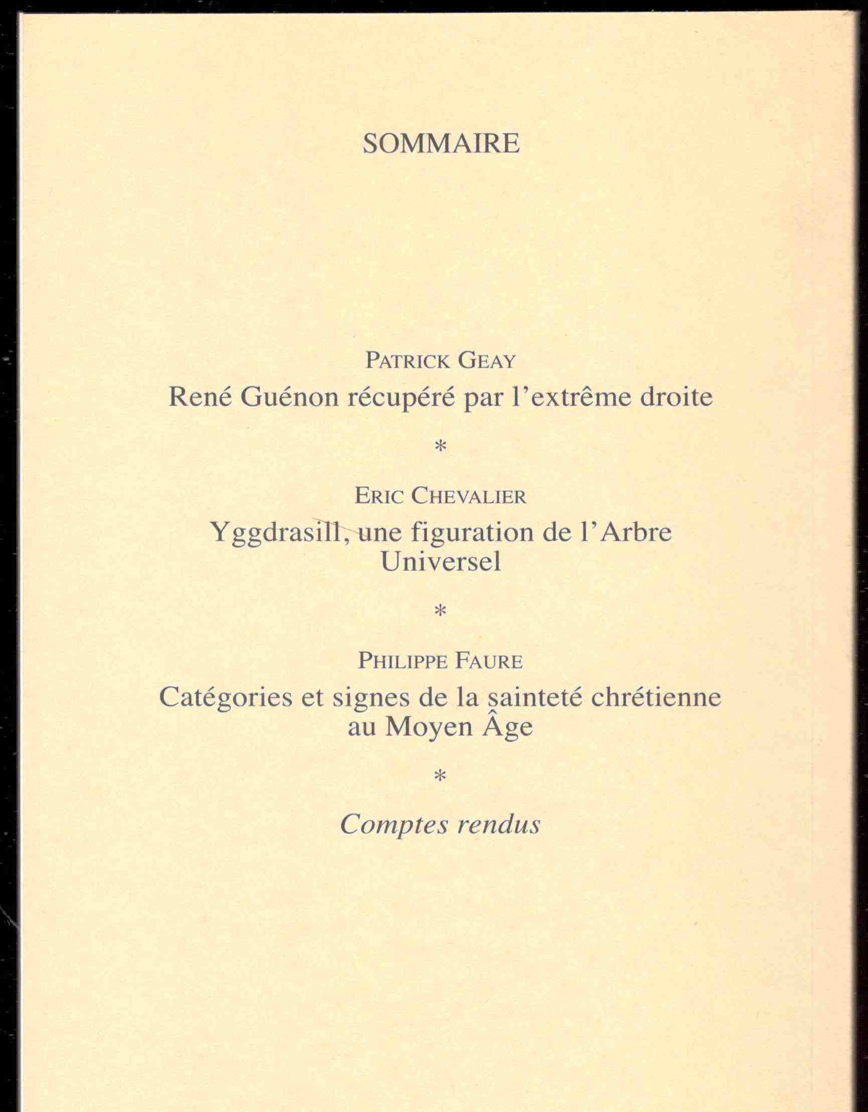 La règle d'Abraham. Revue semestrielle. N. 16. Décembre 2003