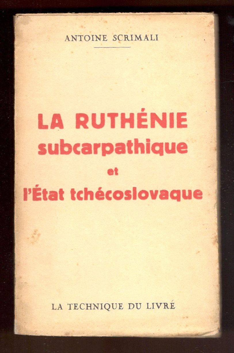 La Ruthénie subcarpathique et l'état tchécoslovaque