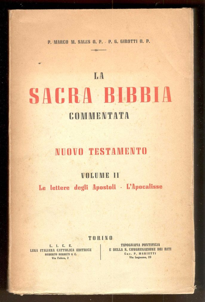 La Sacra Bibbia commentata. Nuovo testamento, Volume II. Le Lettere …