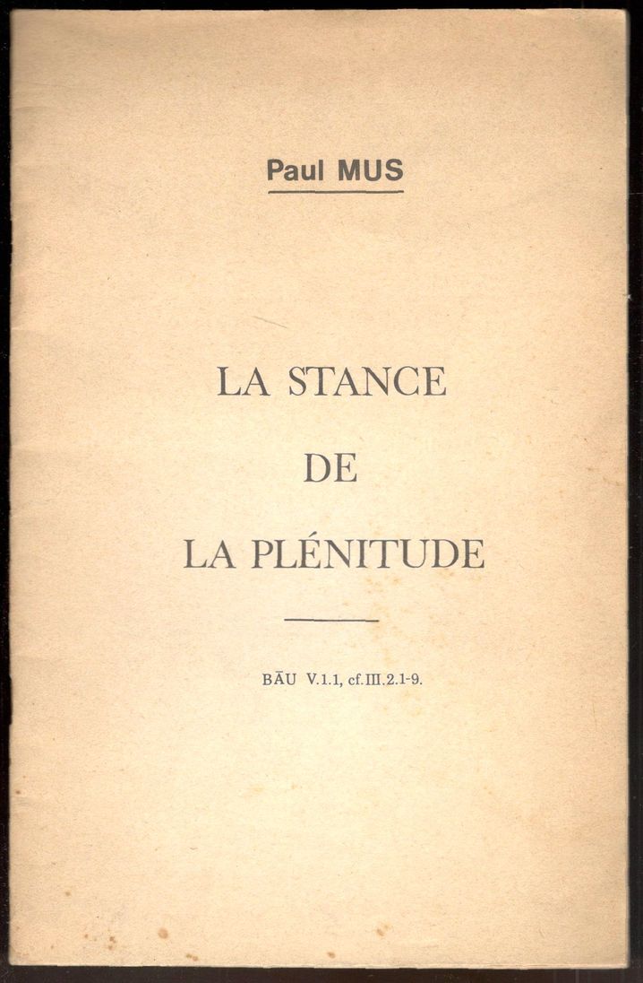 La stance de la plénitude. Bau V.I.I. CF. III.2.1-9