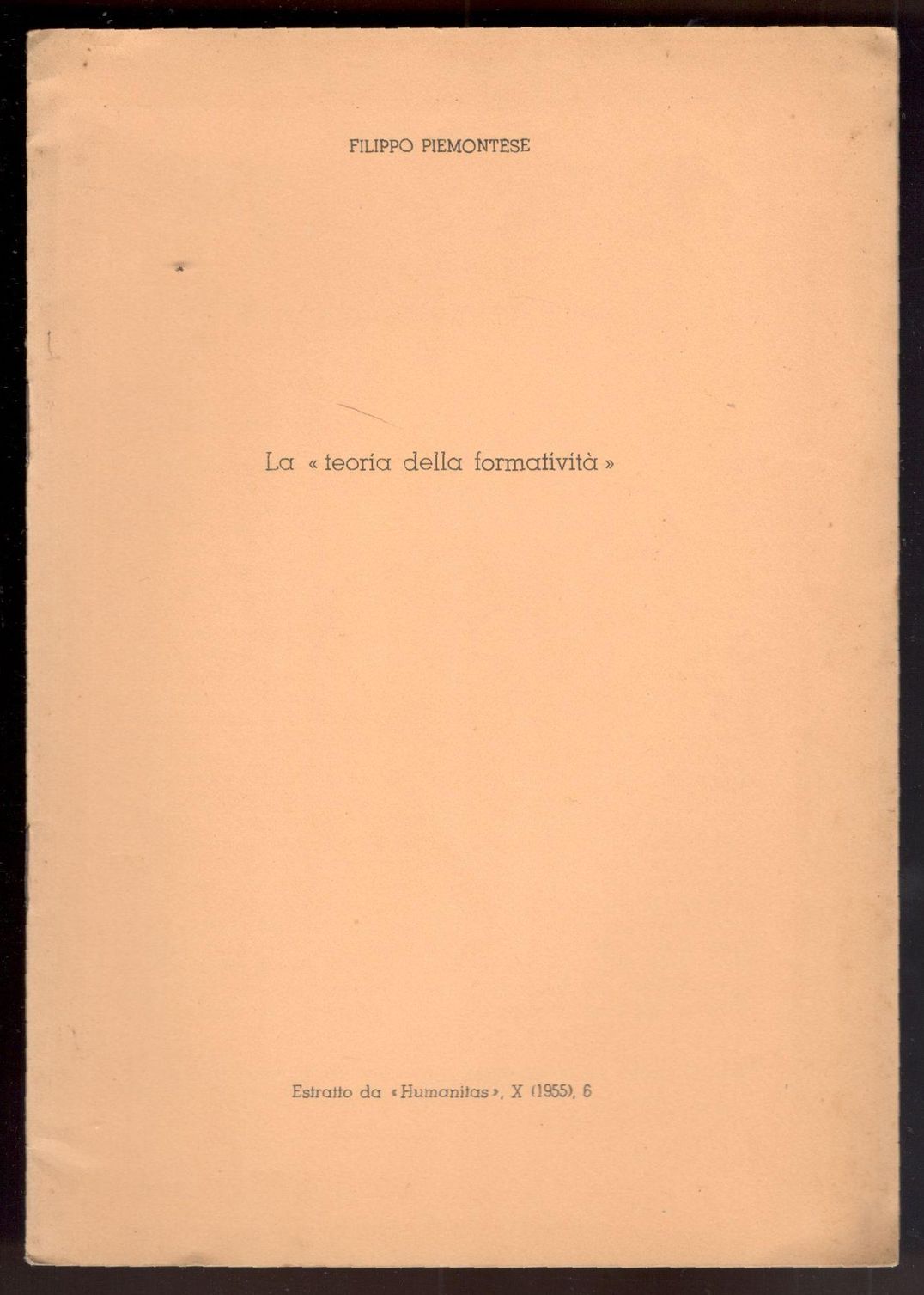 La 'teoria della formatività'