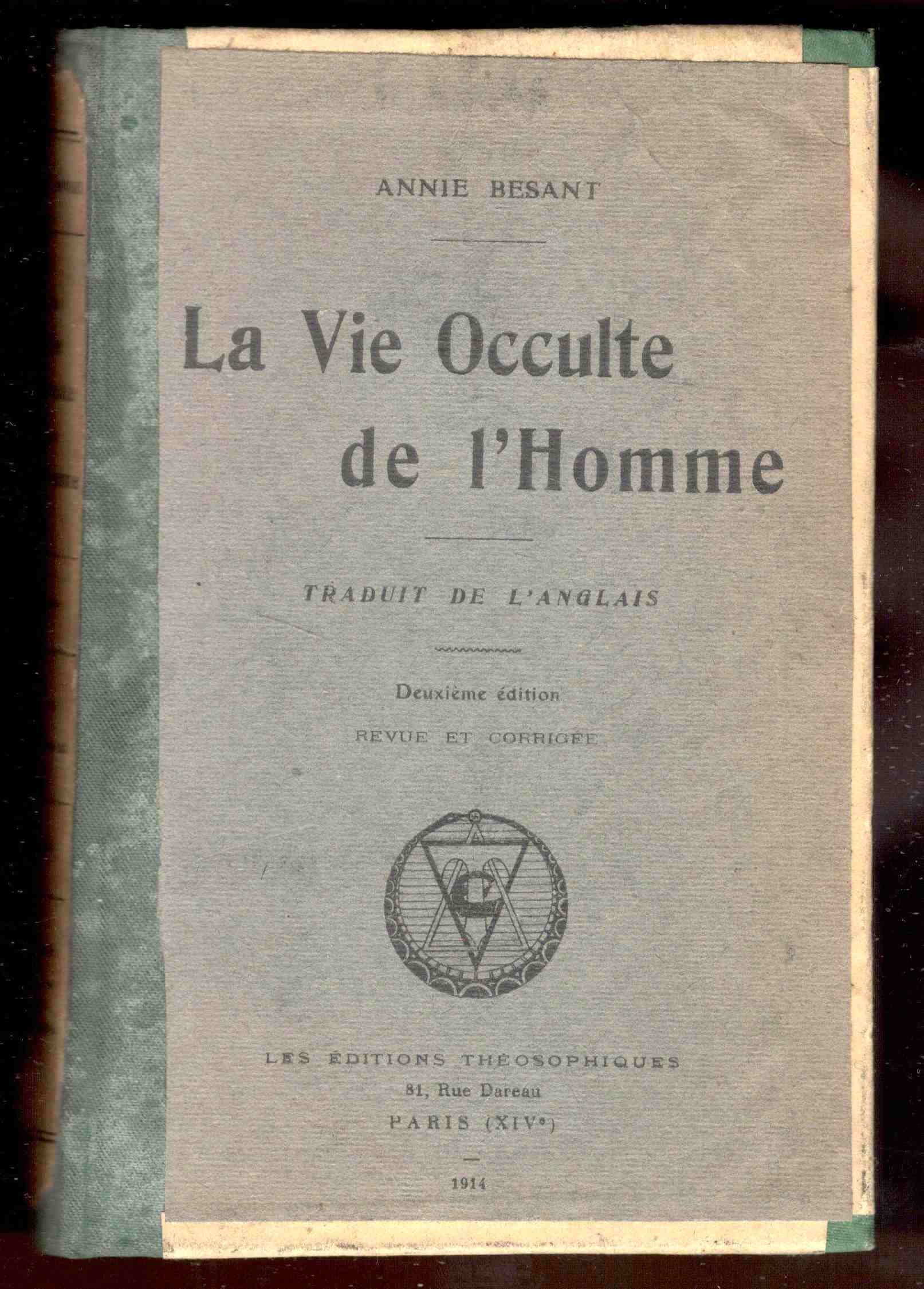 La vie occulte de l'homme. Deuxième édition revue et corrigée