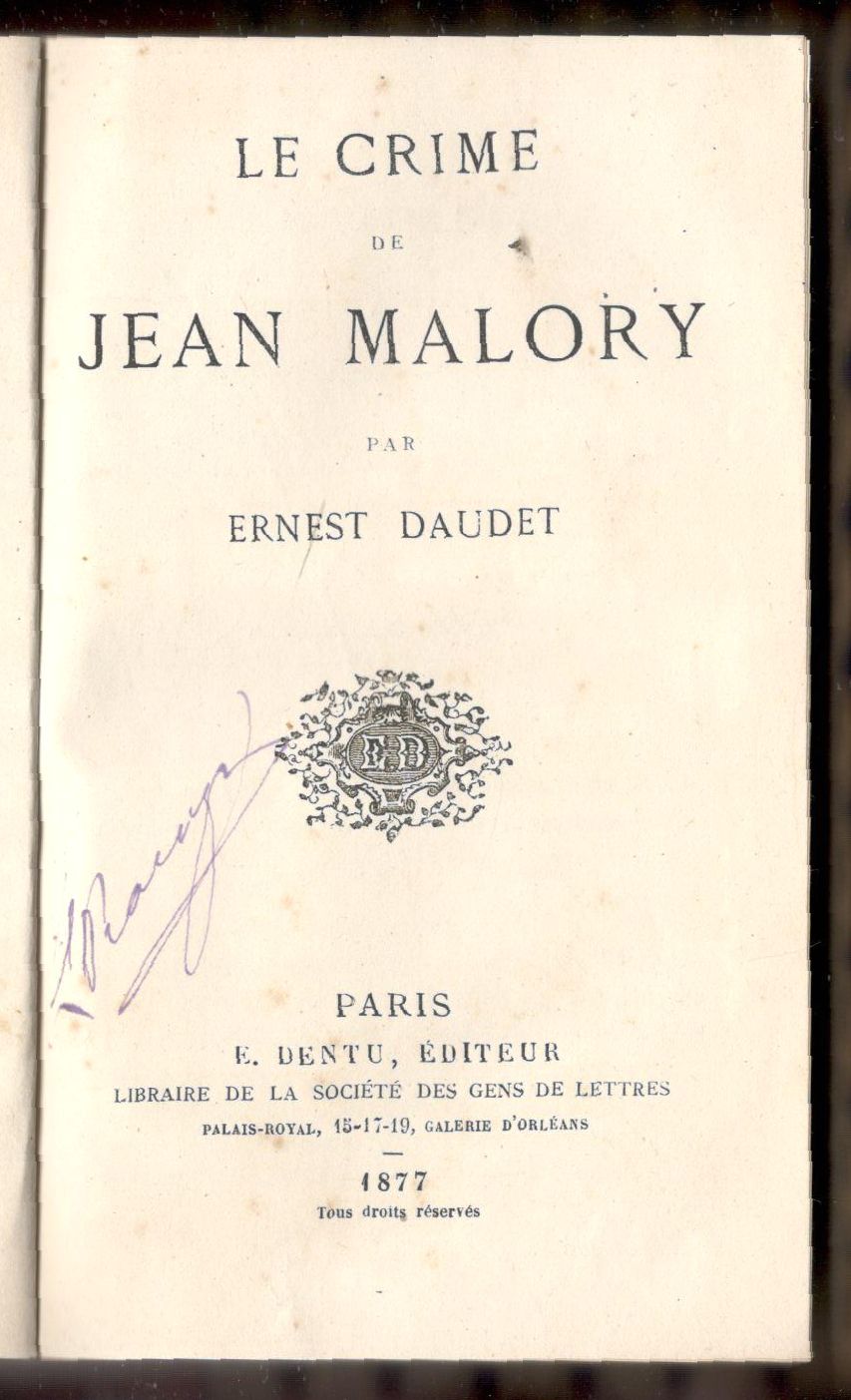 Le crime de Jean Malory