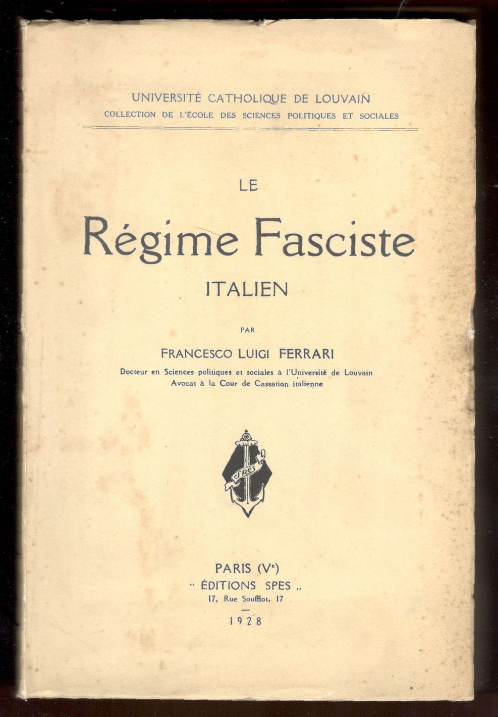 Le Régime Fasciste italien