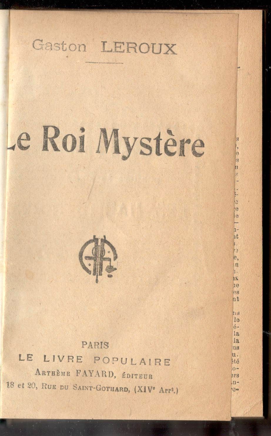 Le Roi Mystère