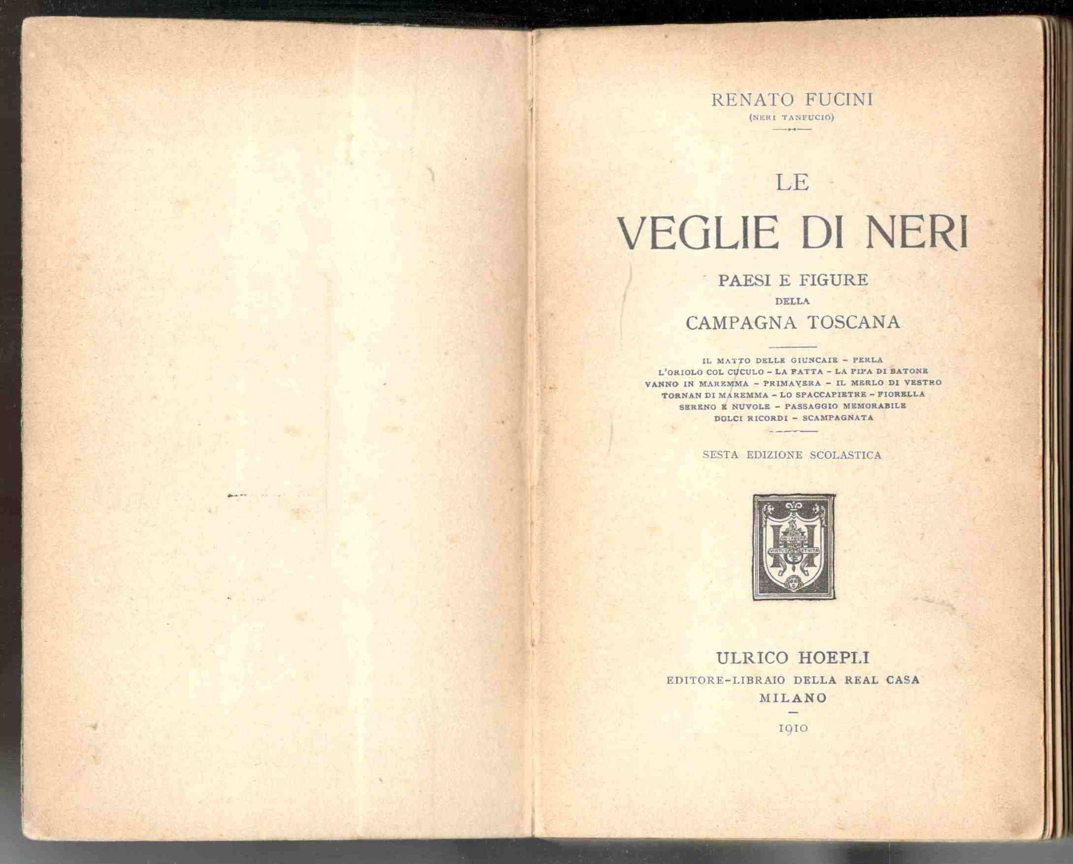 Le veglie di Neri. paesi e figure della campagna Toscana. …