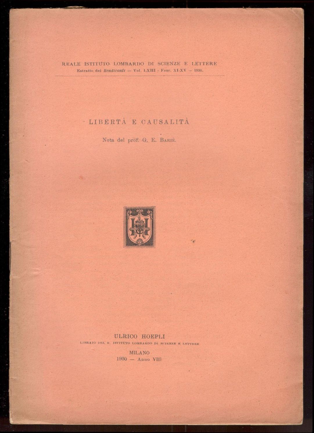 Libertà e causalità