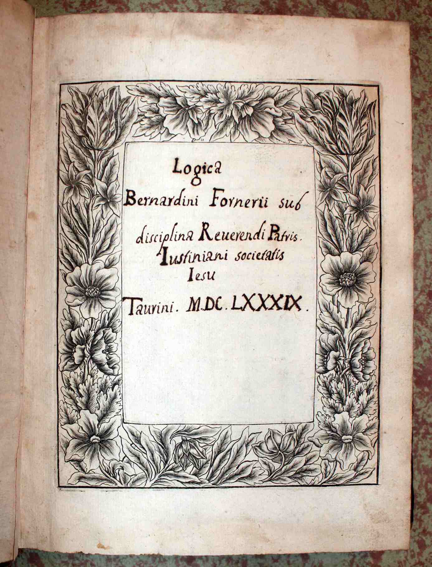 Logica Bernardini Fornerii sub disciplina Reverendi Patris Iustiniani societatis Iesu. …