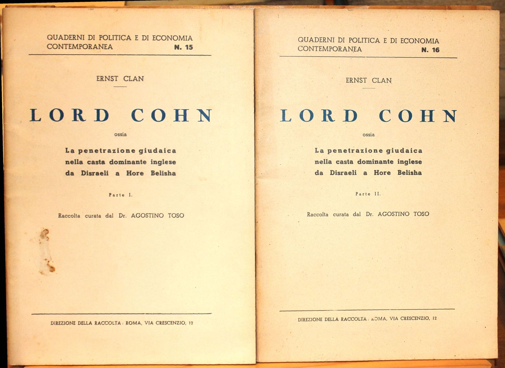 Lord Cohn ossia la penetrazione giudaica nella casta dominante inglese …