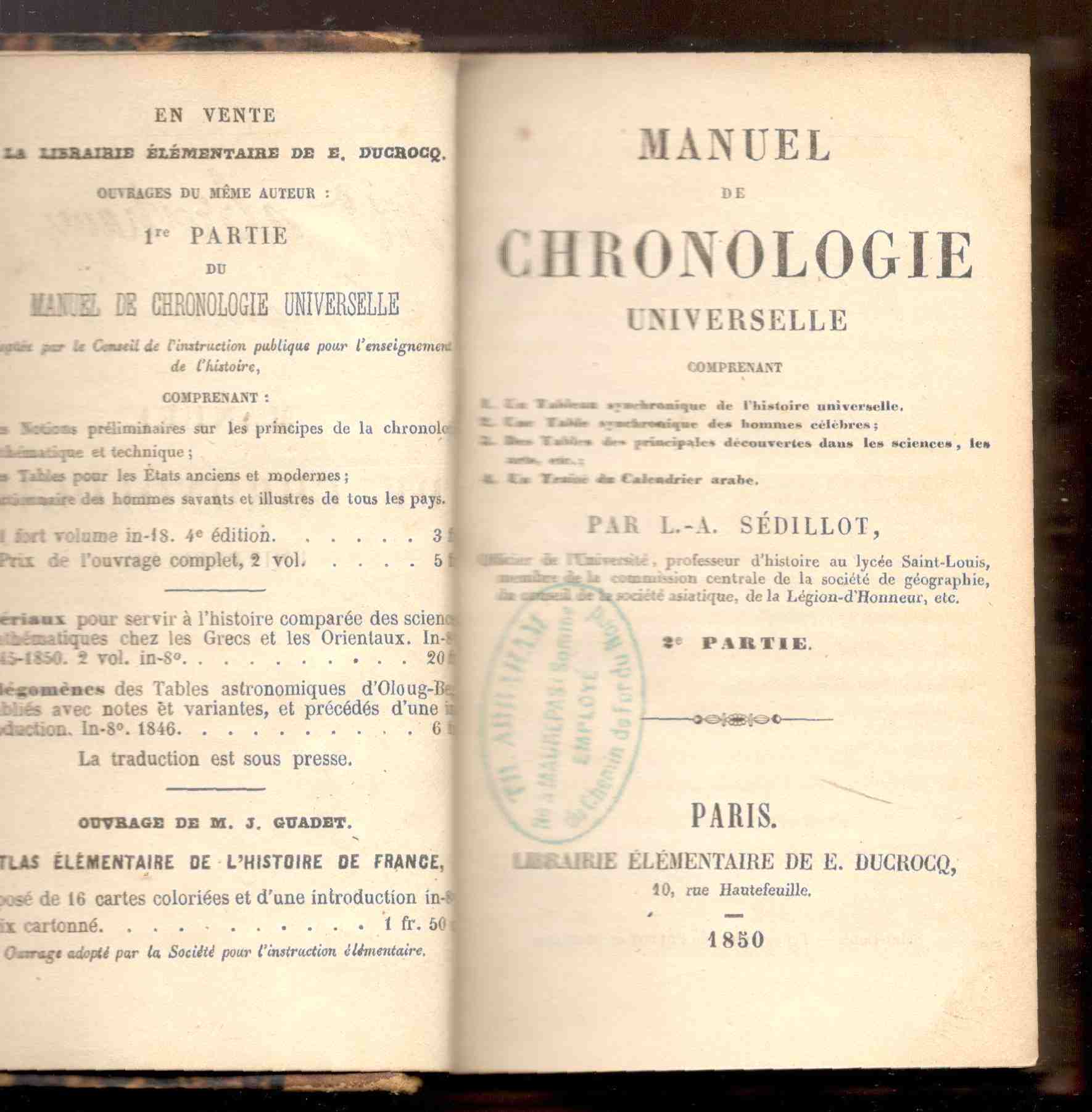 Manuel de chronologie universelle. 2e partie