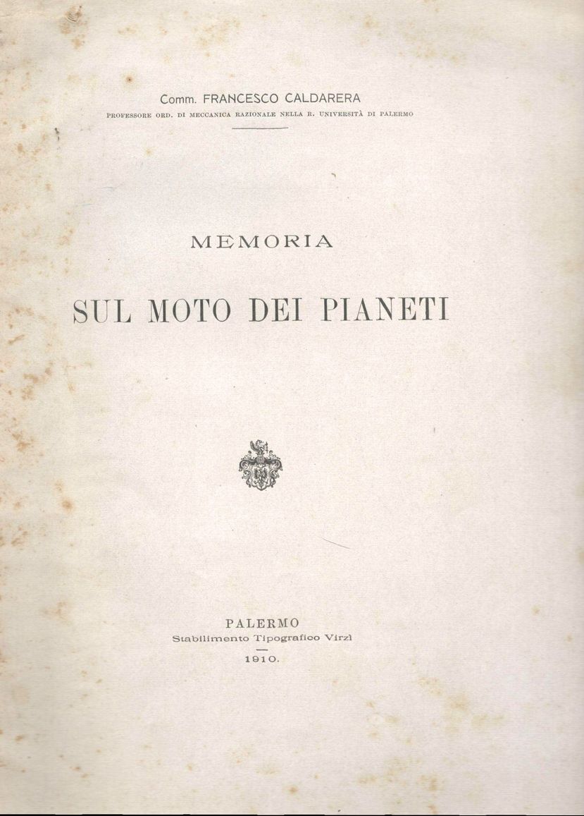 Memoria sul moto dei pianeti