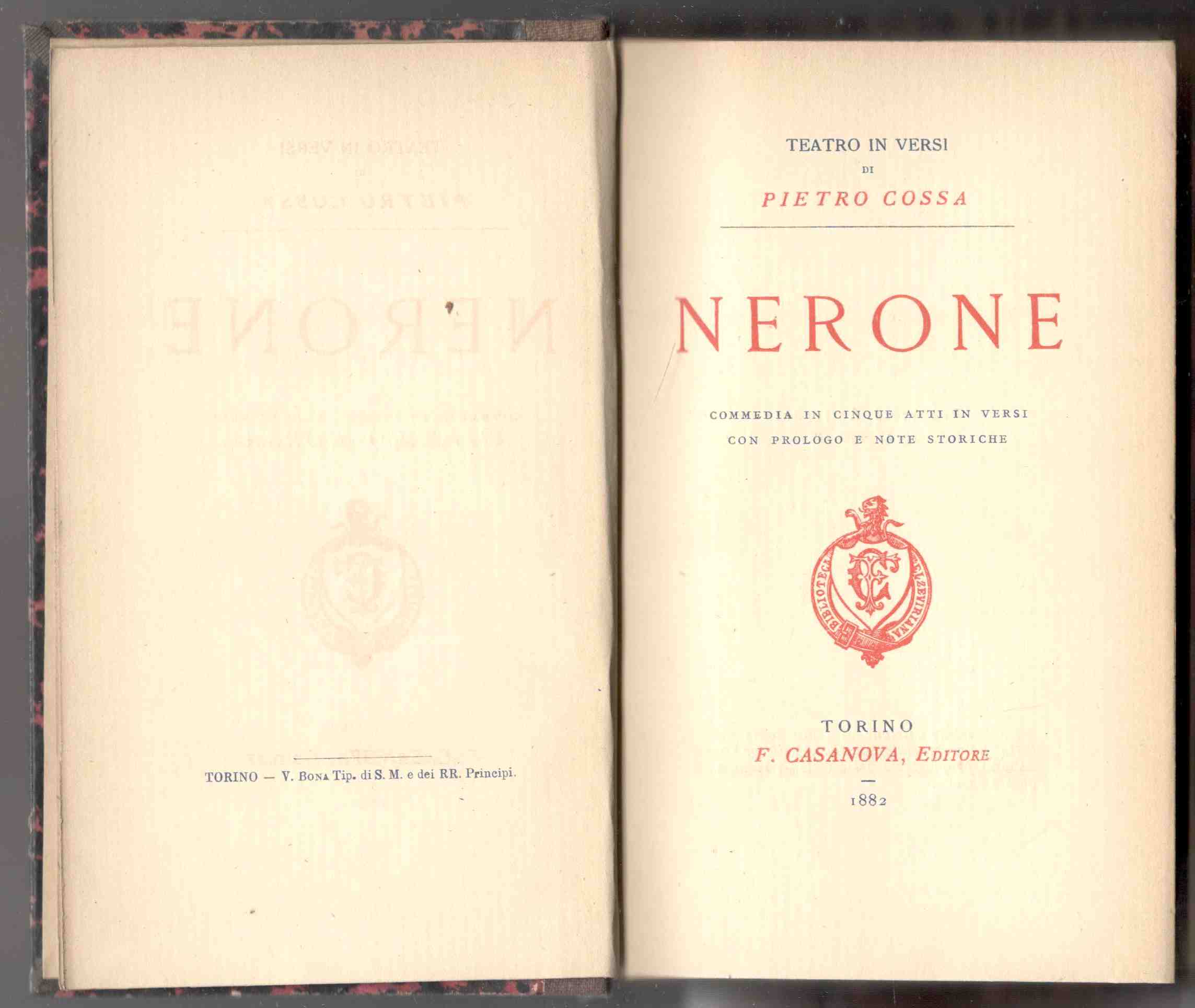 Nerone. Commedia in cinque atti in versi con prologo e …