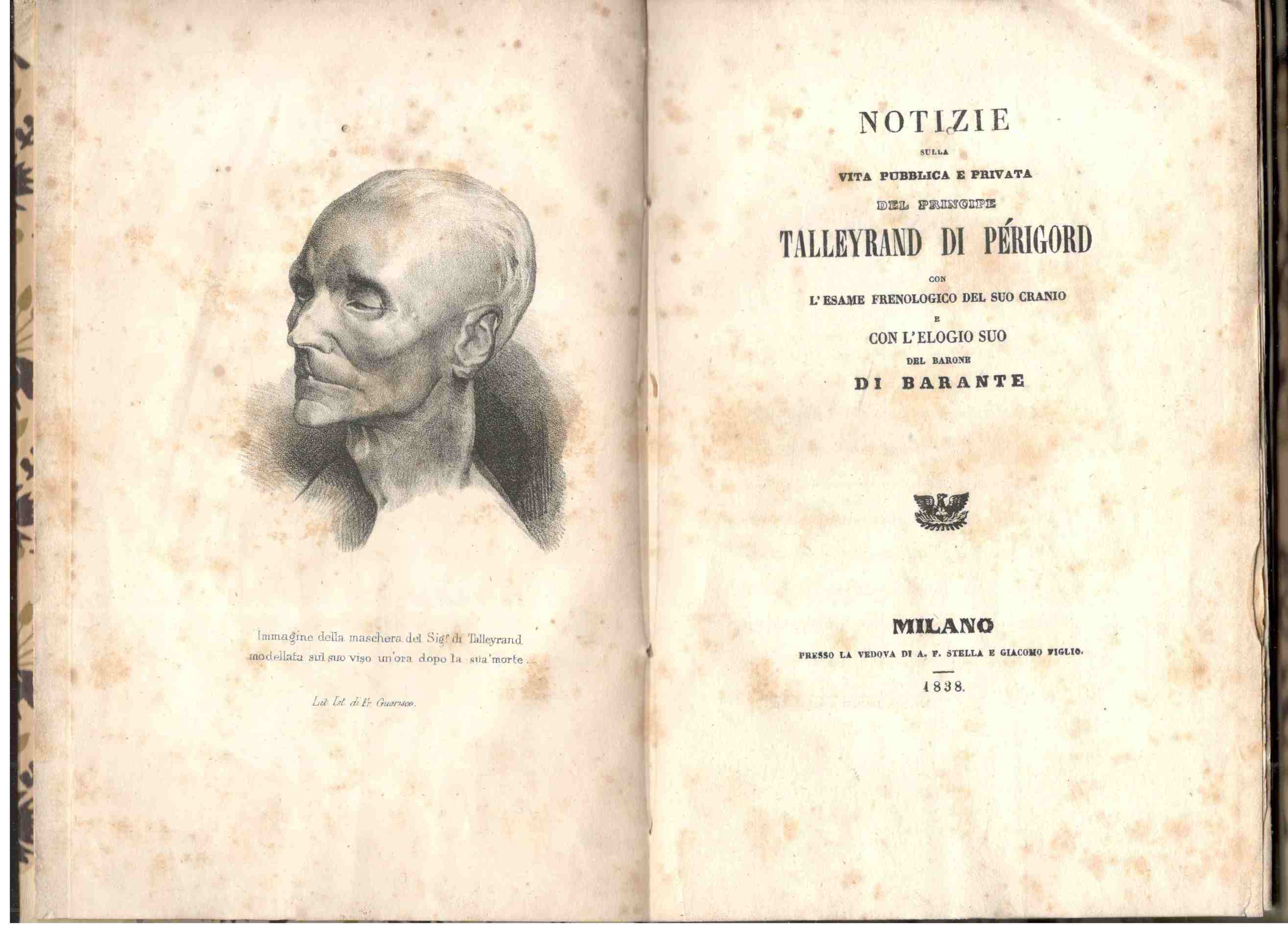 Notizie della vita pubblica e privata del principe Talleyrand di …