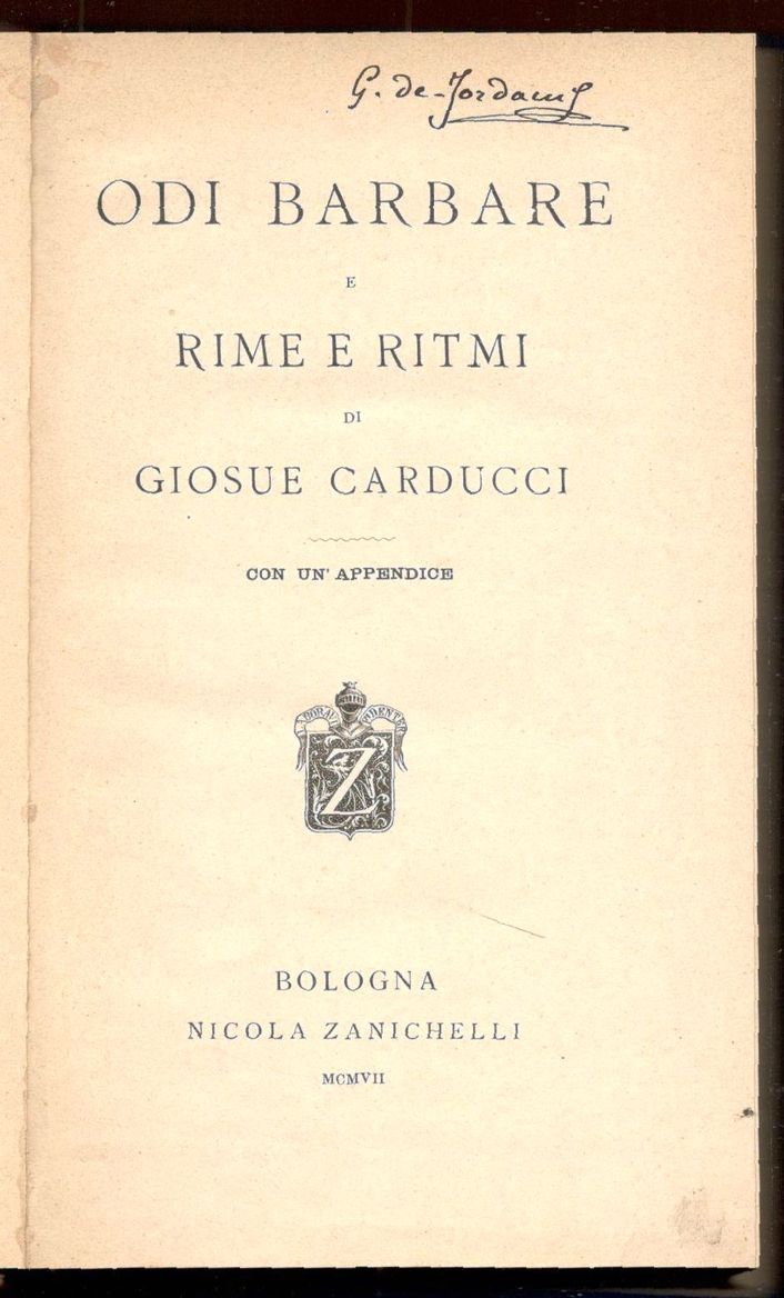 Odi barbare e RIme e ritmi. Con un'appendice